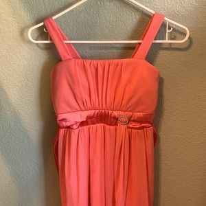 Peach semi-formal dress